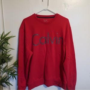 Mens Red Calvin Klein Sweater Size XL